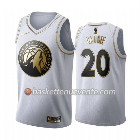 Maillot Basket Minnesota Timberwolves Josh Okogie 20 2019-20 Nike Blanc Golden Edition Swingman - Homme
